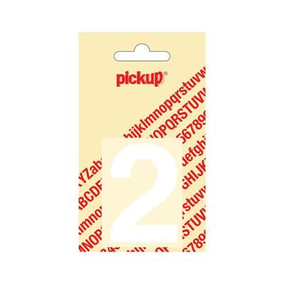 Deco cijfer 2 helvetica wit 60 mm Pickup - Pickup