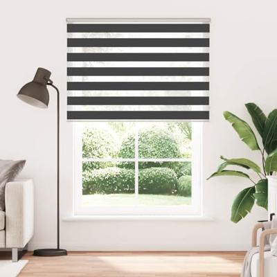 VidaXL Zebra rolgordijn 155x230 cm stofbreedte 150,9 cm zwart VidaXL Zebra rolgordijn 155x230 cm stofbreedte 150,9 cm zwart