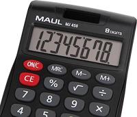 Maul MJ 450 Bureaurekenmachine Zwart Aantal displayposities: 8 werkt op batterijen, werkt op zonne-energie (b x h) 113 mm x 72 mm - thumbnail