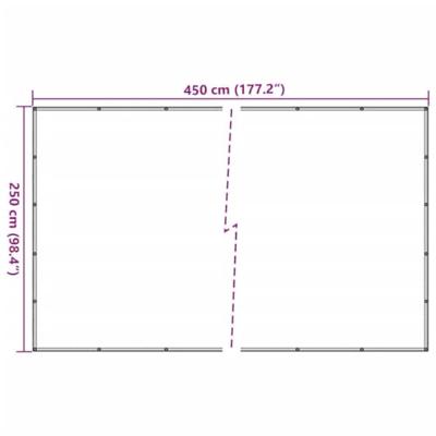 Aanhangwagennet 2,5x4,5 m HDPE zwart - thumbnail