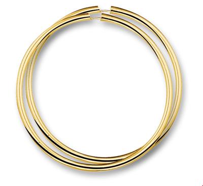 TFT Creolen Ronde Buis Geelgoud Glanzend 2.5 mm x 47 mm