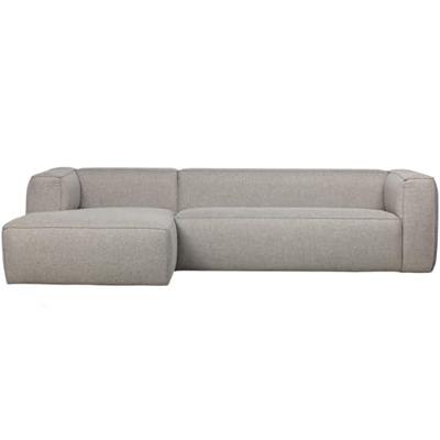 WOOOD Loungebank 'Bean' Links, Melange, kleur Lichtgrijs - thumbnail