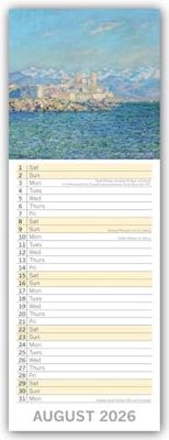Monet Slimline Kalender 2026