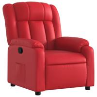 Fauteuil verstelbaar kunstleer rood - thumbnail