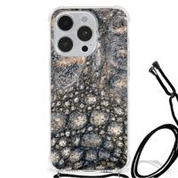 iPhone 14 Pro Max Case Anti-shock Krokodillenprint - thumbnail