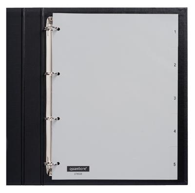 Tabbladen 4-gaats 1-5 grijs PP Quantore Tabbladen 4-gaats 1-5 grijs PP Quantore