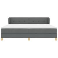 Boxspringbed met matras stof donkergrijs 200x200 cm - thumbnail