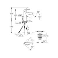 Mengkraan Grohe 24205003 Metaal - thumbnail