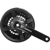 Crankstel 6/7/8 speed Shimano Tourney FC-TY301 met 150mm crankarm 42 x 34 x 24T - zwart - thumbnail