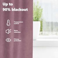 VidaXL Verduisterende gordijnen 2 pcs donkerroze 140 x 245 cm fluweel - thumbnail