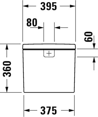 Duravit D-Neo Reservoir 39,5x18x36 cm Wit