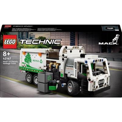 LEGO 42167 Technic Mack LR elektrische vuilniswagen, elektrisch speelgoedtruck, recyclingvoertuig