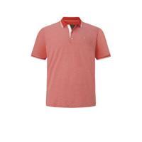 Charles Colby regular fit polo Earl NICHOLAS Plus Size met contrastbies oranje - thumbnail