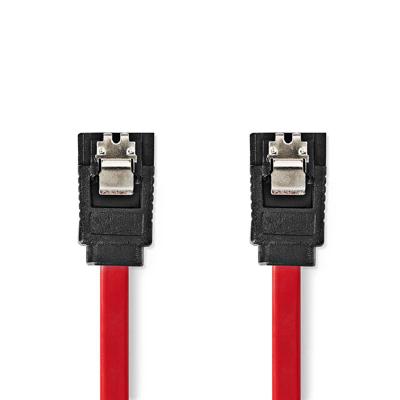 Nedis ccgp73150rd05 datakabel sata 3 gb/s sata 7-pins female met vergrendeling - sata 7-pins female met vergrendeling 0,5 m rood