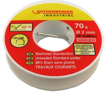 Rothenberger Standaard Soldeer, 2mm, 70g - 1000002354 1000002354