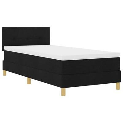 Boxspringbed met Matras & LED Zwart 80x200 cm Stof