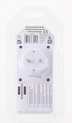 Brennenstuhl 1506170 Stopcontact-schakelklok Analoog Dagprogramma 3500 W IP44