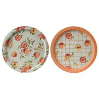 Dienblad metaal Ø32cm perzik - thumbnail