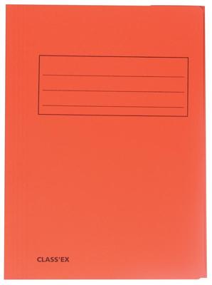 Class&apos;ex dossiermap, 3 kleppen, oranje
