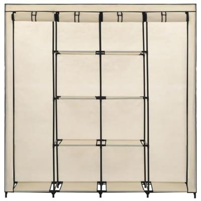 Kledingkast met 4 vakken 175x45x170 cm crme Kledingkast met 4 vakken 175x45x170 cm crme