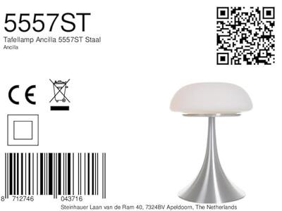 Steinhauer TafellampAncilla 30cm metaalgrijs - 5557ST - thumbnail