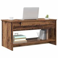 Salontafel met plank met opslag Oud hout 102 x 50 x 52.5 cm Bewerkt hout - thumbnail