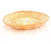 Baskin Schaal bamboe gevl. rond laag 30x5cm - thumbnail