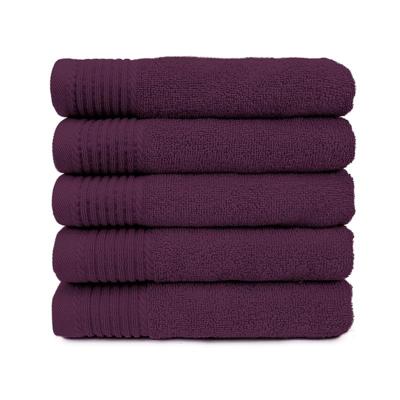 The One Badhanddoek Deluxe 70x140 550 gram Plum (5 stuks)
