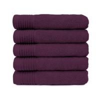 The One Badhanddoek Deluxe 70x140 550 gram Plum (5 stuks) - thumbnail