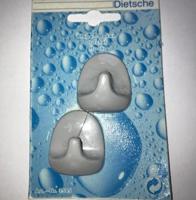 Universele handdoekhaken zelfklevend (setje van 2) grijs - thumbnail