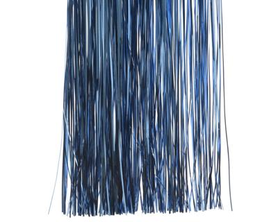 5 stuks! Lametta vinyl glans l50 en b40cm nachtblauw Kerst Decoris - Decoris