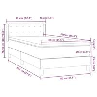 Boxspring met matras fluweel donkergroen 80x220 cm - thumbnail