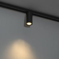 QAZQA Moderne spot zwart voor railsysteem 1-fase GU10 50mm - Iconic - thumbnail