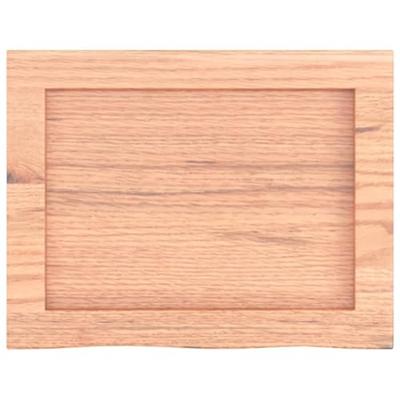 Wandschap 40x30x6 cm behandeld massief eikenhout lichtbruin