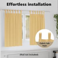 VidaXL Zwart-out gordijnen met ringen 2 pcs beige 140 x 140 cm - thumbnail