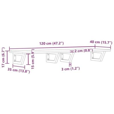 Badkamer wandschap staal en massief acaciahout
