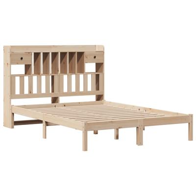 Bed met boekenkast zonder matras massief grenenhout 150x200 cm - thumbnail