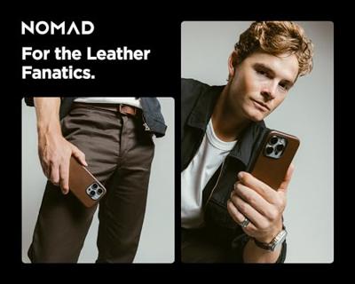 Nomad Modern Leather Case iPhone 16 Pro Rustic Brown Horween
