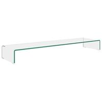 TV-meubel/monitorverhoger transparant 120x30x13 cm glas - thumbnail
