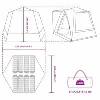 Tent Grijs en oranje Large Polyester - thumbnail