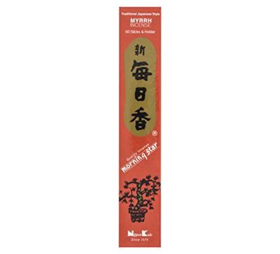 Japanse Wierook Set - Myrrh Morningstar - 50 Stokjes met Houder