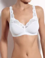 Romance Soft Bra BH zonder beugel - Zonder vulling en niet voorgevormde kanten Bh - Zwart - Wit - 70A - 70A - 70A - 70A - 70A - 70A - 70A - - - thumbnail