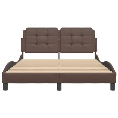 Bedframe met hoofdbord kunstleer bruin 120x200 cm Bedframe met hoofdbord kunstleer bruin 120x200 cm