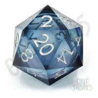 CritStones Liquid Core Dice D20 Ocean Orb 5 cm - thumbnail