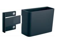 Sigel stiftenkoker M GL802, antraciet, inclusief magnetische clip voor bevestiging aan glazen magneetborden, kunststof, 120 x 94 x 51 mm - thumbnail