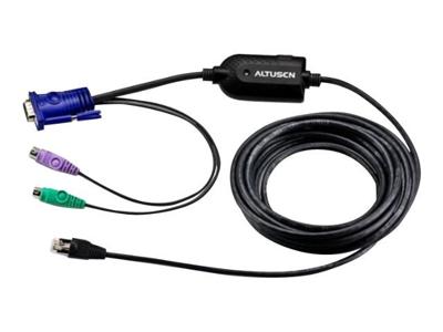 ATEN KVM Adapter [2x PS/2-stekker, VGA-stekker - 1x RJ45-bus] 4.50 m Zwart