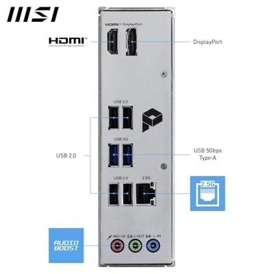 MSI 7E64-001R Moederbord Socket Intel LGA 1851 Vormfactor Micro-ATX Moederbord chipset Intel® H810