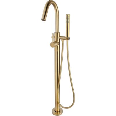 Wiesbaden Caral Vrijstaande Badmengkraan Geborsteld Messing