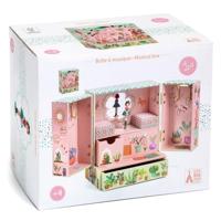 Bloem muziekdoos - DJECO roze, bedrukt - thumbnail