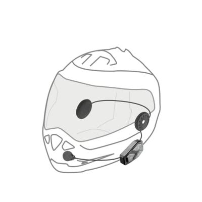 INTERPHONE COM3 - Dubbel - Bluetooth 5.1 motorintercom voor motorhelmen, 32 mm koptelefoon, motorrijwielgebruik, afstand 500 meter, autonomie 10 uur, muziek, GPS, waterdicht IP67, universeel